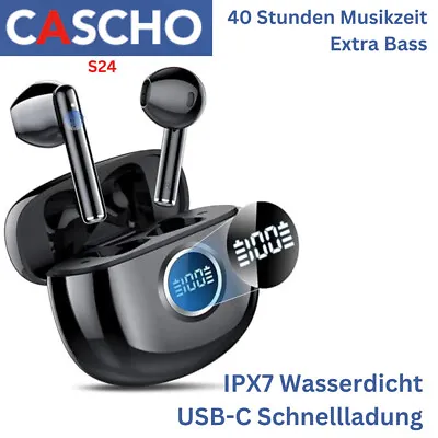 Kaufen Bluetooth 5.3 Kopfhörer In Ear, 40 Std Spielzeit, IPX7 Wasserdicht, LED Anzeige • 44€