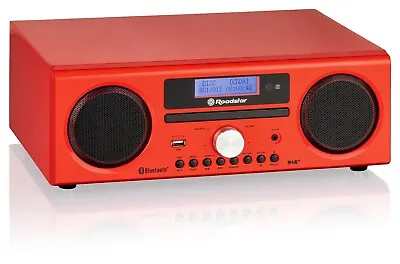 Kaufen Roadstar HRA-9D+BT/RDL Rot Lackiert CD-Kompaktanlage & Bluetooth-Speaker B-Ware • 89€