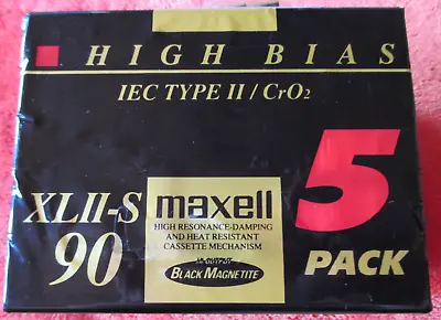 Kaufen 5x MAXELL XLII-S 90 High Bias MC Audiokassetten NEU Mit Exklusivem PIN • 100€