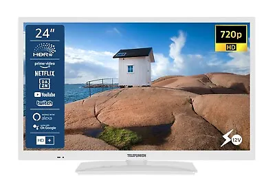 Kaufen Telefunken XH24SN550MV-W 24 Zoll Fernseher / HD Smart TV, Triple Tuner, 12 Volt • 149.99€