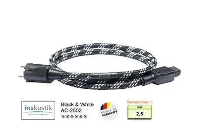 Kaufen Inakustik Black & White Referenz AC-2502 Netzkabel - 1,50 M • 115€