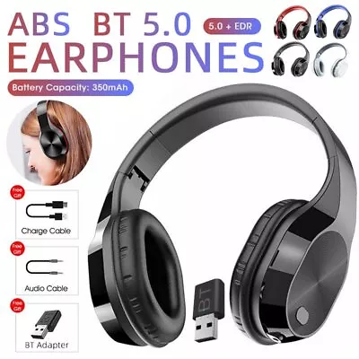 Kaufen Bluetooth 5.0 Kopfhörer HiFi 9D Stereo Headphone Wireless TV Ohrhörer Mit Sender • 19.09€