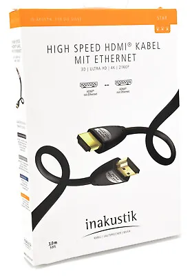 Kaufen Inakustik Star High Speed HDMI Kabel Mit Ethernet Ultra HD 4K 2160 P 3,0m 215 • 14.45€