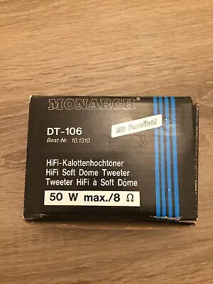 Kaufen 1 Monarch Monacor DT 106 Hifi Kalotten Hochtöner 10.1310 50 Watt 8 Ohm Neu • 16€