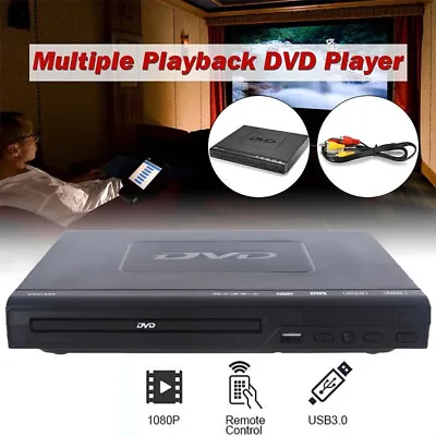 Kaufen Full HD DVD Player Automatisch CD Spieler USB HDMI MIC MP3 Mit Fernbedienung DE • 24.99€