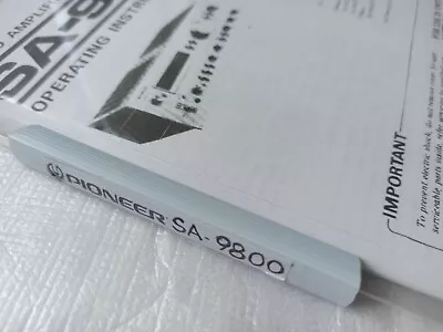 Kaufen Pioneer SA-9800 Operating Instructions • 12.45€
