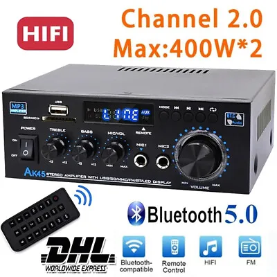 Kaufen Bluetooth Digital Verstärker Stereo Audio Empfänger Verstärker USB Musik Player • 33.99€