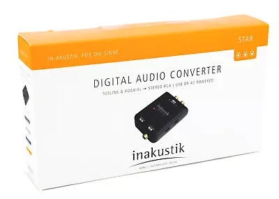 Kaufen Inakustik Digital Audio Konverter Umwandler RCA Toslink Cinch Optisch Koax 241 • 29.95€