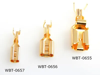 Kaufen WBT-0657 Flachsteckschuh 2,8mm Vergoldet Zum Crimpen Flat Push-On Cable Shoe  • 3.13€