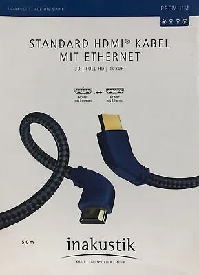 Kaufen Inakustik Premium High-Speed HDMI-Kabel Mit Ethernet HDMI2.0b 5,0 M, UVP 56,00 € • 28.99€