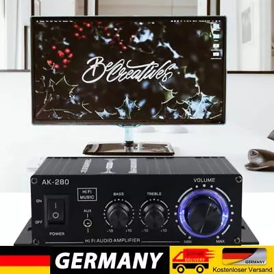 Kaufen AK-280 Digital Amplifiers 40W+40W Mini Audio Amplifier Dual Channel Music Player • 20.93€
