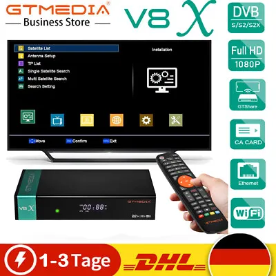 Kaufen GTMEDIA V8X HD Digital Sat Satelliten Receiver DVB-S2/S2X USB PVR WLAN SKY MARS • 24.99€