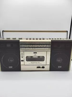 Kaufen ITT Weekend 220 Gettoblaster Stereo Radio Kassetten Rekorder Tragbar Vintage • 49.90€