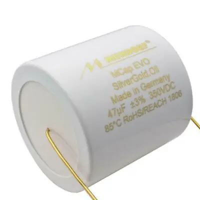 Kaufen Mundorf MCap EVO SilberGold.Öl Oil 47uF 3% 350VDC Kondensator Capacitor 860534 • 169.70€