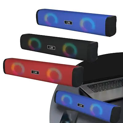 Kaufen Kabellose Soundbar PC Lautsprecher USB Angetrieben Stilvoll RBG Buntes Licht Einfach Zu Bedienen • 31.81€
