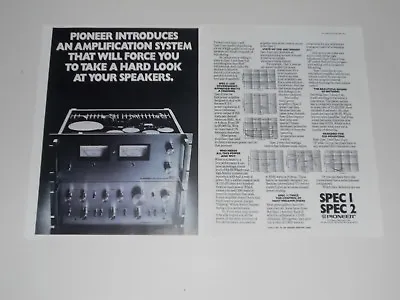 Kaufen Pioneer SPEC-1, SPEC-2 Vorverstärker + Verstärker Ad, 1977, 2 Seiten, Artikel, • 9.96€