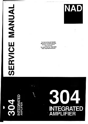 Kaufen Service Manual-Anleitung Für NAD 304  • 11€