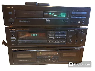 Kaufen ONKYO R1 Stereo-Anlage CD Player DX-7011 Tuner TX-7820 Tape TA-RW 20 Vintage Top • 110€