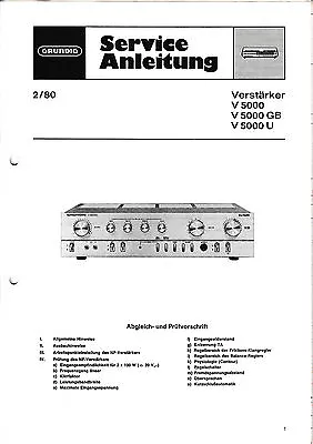Kaufen Service Manual-Anleitung Für Grundig V 5000  • 12€