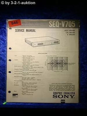 Kaufen Sony Service Manual SEQ V705 Graphic Equalizer  (#0946) • 14.95€