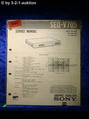 Kaufen Sony Service Manual SEQ V705 Graphic Equalizer  (#0946) • 14.99€