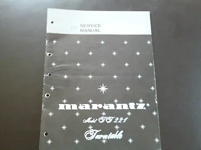 Kaufen Original Service Manual Schaltplan Marantz MODEL TT221 • 11.90€