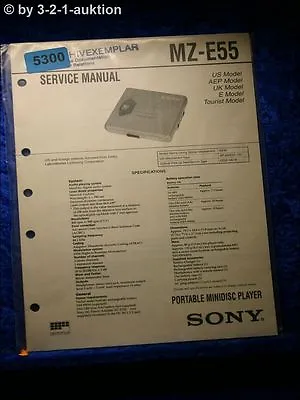 Kaufen Sony Service Manual MZ E55 Mini Disc Player (#5300) • 11.99€