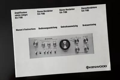 Kaufen KENWOOD KA-7100 Bedienungsanleitung - Original • 15€