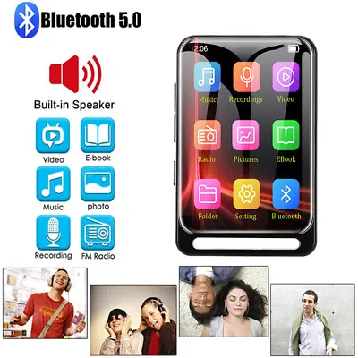Kaufen MP3 Player Bluetooth HiFi Bass Musik Spieler 2,4'' TFT LCD Display FM-Radio 16GB • 35.98€