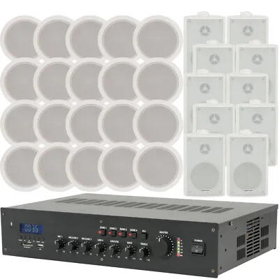 Kaufen Bluetooth PA Verstärker & 30x Deckenwand Lautsprecher Kit Hintergrund Musiksystem • 893.86€