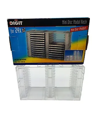 Kaufen DIGIT MiniDisc Box Case Für 24 MDs Transparent Regal Box Modul Rack Minidisc • 49.99€