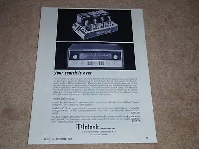 Kaufen Mcintosh 240 Ad, 1963, 240 Röhre Amp, MX110 Vor / Tuner • 8.78€