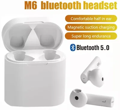 Kaufen Kopfhörer Bluetooth Kabellos Headset Mini Ladebox Für Samsung Huawei IPhone M6 • 12.50€