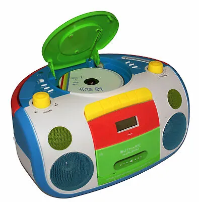 Kaufen Harlekin Tragbarer Kinder Radio-kassetten Rekorder Cd-player Portable Stereo • 63.99€