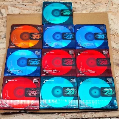 Kaufen 10x Sony Minidisc MD 74 Color Collection Mix Blankdisc Leer Minidisk Händler  • 39.99€