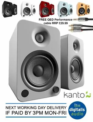 Kaufen Kanto YU4 Active Bluetooth Bücherregal Studio Lautsprecher Mit Phono Vorverstärker • 299.68€