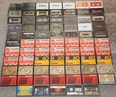 Kaufen 76 Stück Audio Kassetten MC Cassette Audiotapes Tapes BASF TDK SONY ORWO MAXELL • 1€