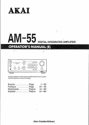 Kaufen Akai  Bedienungsanleitung User Manual Owners Manual  Für AM- 55  Copy • 11.50€