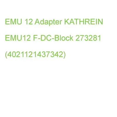 Kaufen EMU 12 Adapter DC-Blocker KATHREIN EMU12 F-DC-Block 273281 (4021121437342) • 3.74€