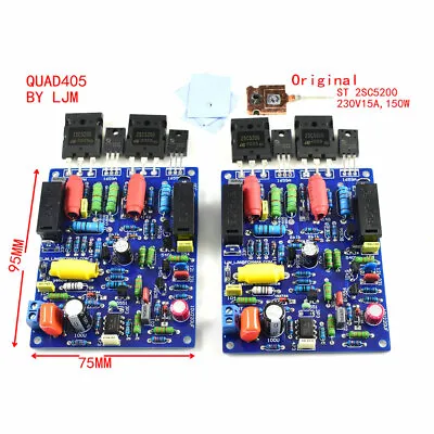 Kaufen 2 Stück QUAD405 Audio-Leistungsverstärkerplatine Dual Channel AMP Neu 2SC5200   • 43.55€