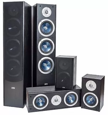 Kaufen Wolf-Akustik Triton 100 5.0 Set HiFi-Surround-Lautsprecherset Schwarz NEU ! • 459€