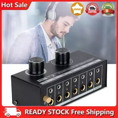 Kaufen 6 In 1 Out Audio Selector Black Audio Signal Selection Switch Audio Selector Box • 26.17€