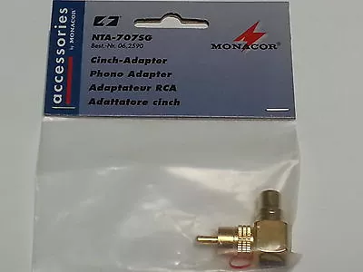 Kaufen MONACOR NTA-707SG  Cinch Adapter F/M High End - Vergoldet Abgewinkelt  #BP • 9.50€