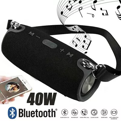 Kaufen Tragbarer Wireless Bluetooth 40W Lautsprecher Subwoofer SD USB Musicbox Stereo • 21.95€