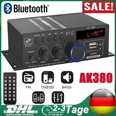 Kaufen Hifi Bluetooth Verstärker Vollverstärker Digital Audio Stereo Amplifier Fm Usb • 25.99€
