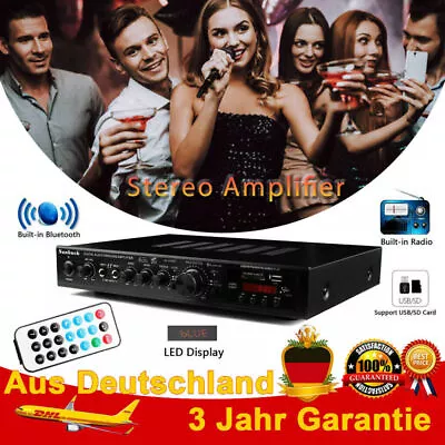 Kaufen 2000W Verstärker Vollverstärker HiFi Stereo Amplifier Digital FM Bluetooth DE • 72.99€