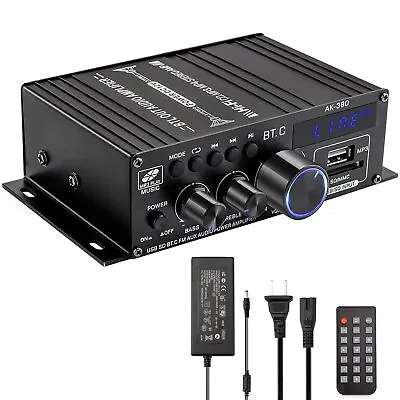 Kaufen 800w 2-kanal Bluetooth Mini Hifi Endstufe Audio Stereo Amp Home Auto Fm 12v • 33.99€