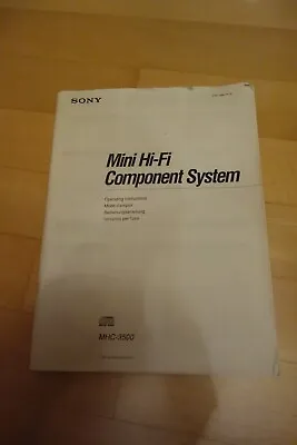 Kaufen Sony MHC-3500 Kompakt-Stereoanlage (CD/Tapedeck/Tuner) Bedienungsanleitung • 2€
