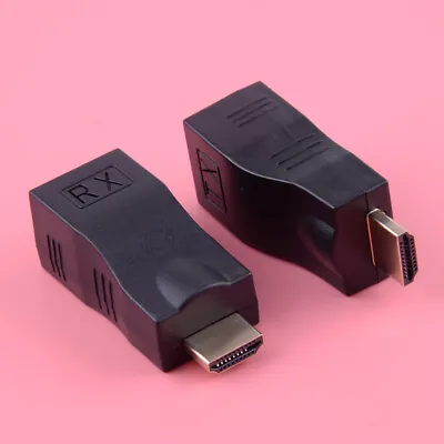 Kaufen 4K HDMI 30M Extender RJ45 über Cat5e/6 Netzwerk LAN Ethernet Adapter Verstärker • 16.79€