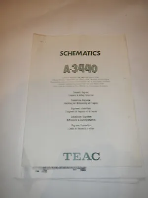Kaufen Schematics TEAC A-3440 Schaltplan A 3440 A3440 • 9€
